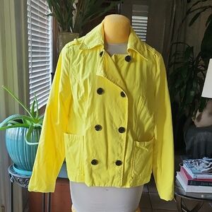 Old Navy Bright Yellow Trench Coat